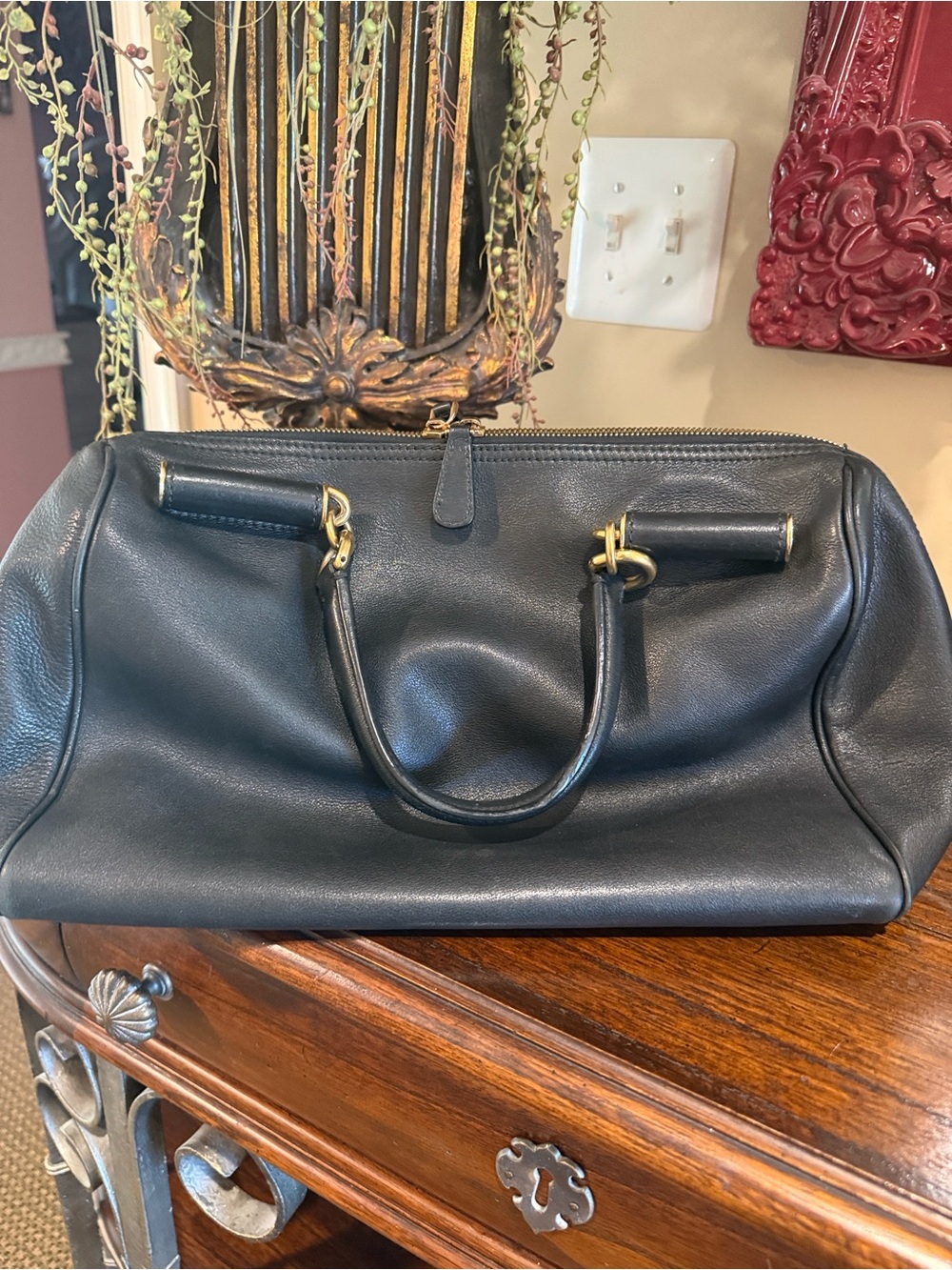 Dolce & Gabbana Brown and Black Leopard Print Interior Pouch